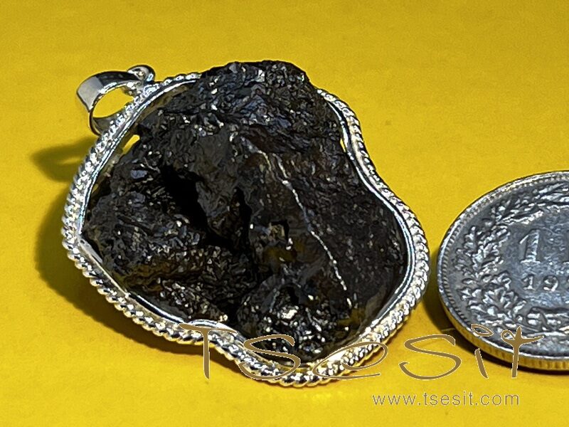 Tsesit - Anhänger mit 925er Silberfassung